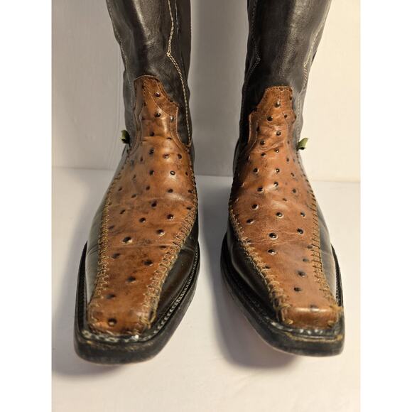 Cheyenne Cowboy Brown Bootes With /Ostrich Mexican Size 26 main image 9